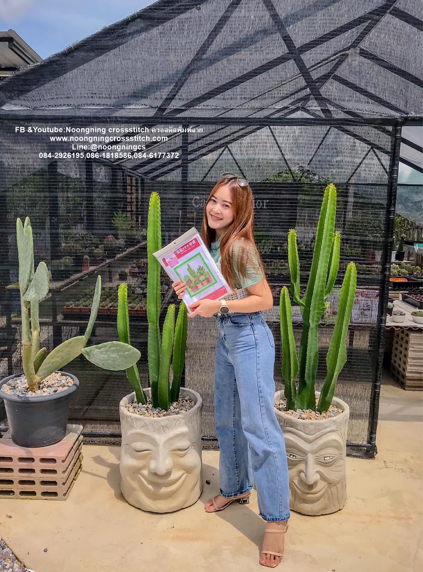 น้ำตก หุบเขา สัตว์มงคล ชุดปักครอสติส พิมพ์ลาย ครอสติสจีน งานฝีมือทำที่บ้าน DIY