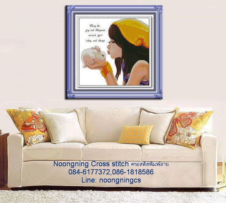 คู่บ่าวสาว ชุดปักครอสติส พิมพ์ลาย ครอสติสจีน งานฝีมือทำที่บ้าน DIY