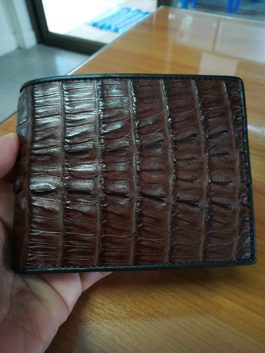 กระเป๋าหนังจระเข้แท้(กระดูกหาง)