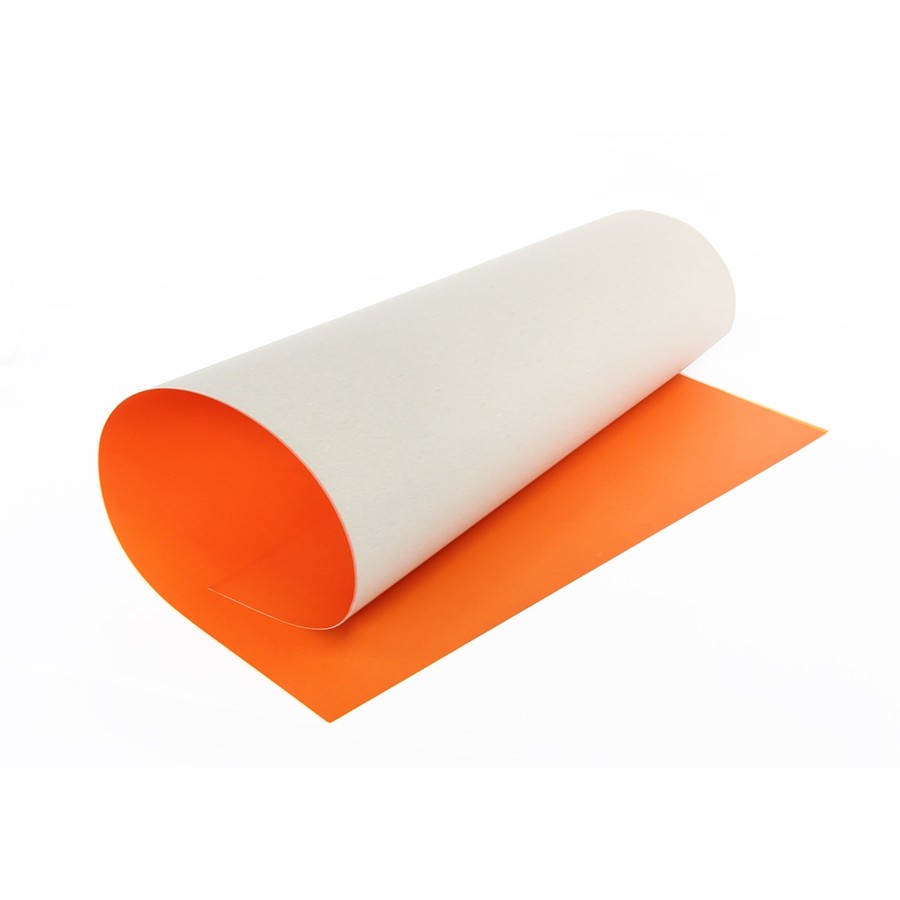 PP320 สีส้มอ่อน กระดาษโปสเตอร์แข็งสีหน้าเดียว 52X77 ซม. แพ็ค 10 แผ่น