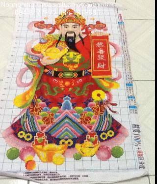 นกกระเรียน น้ำตก ชุดปักครอสติส พิมพ์ลาย ครอสติสจีน งานฝีมือทำที่บ้าน DIY