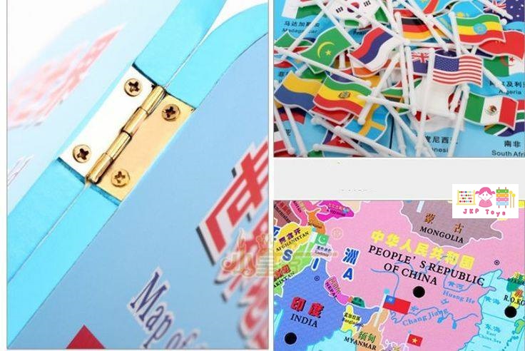 แผนที่โลก และ ธงนานาชาติ