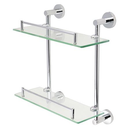 ชั้นกระจกวางของ แบบติดผนัง 2 ชั้น 61222 ชั้นวางของ ชั้นวางของในห้องน้ำ