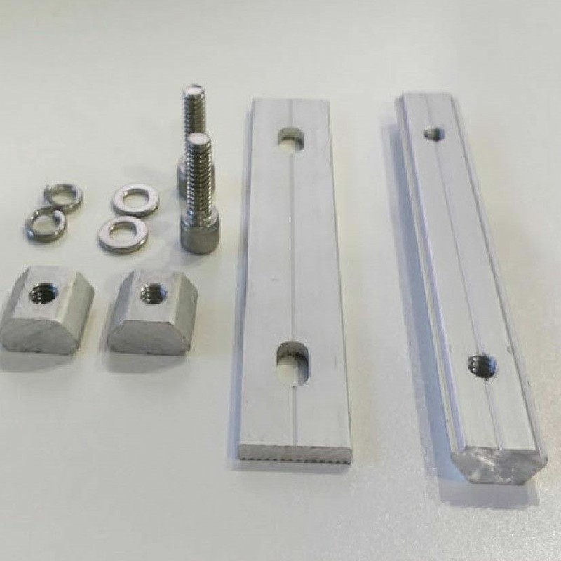 ข้อต่อรางโซล่าเซลล์ Aluminum Solar Rail Splice อุปกรณ์ติดตั้ง Solar Cell