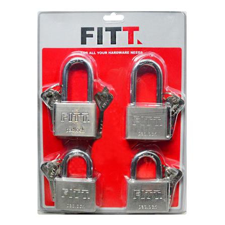 กุญแจ MK FITT 50 MM 4 ตัว/ชุด สีสเตนเลส แข็งแรง ทนทานต่อการงัดแงะ