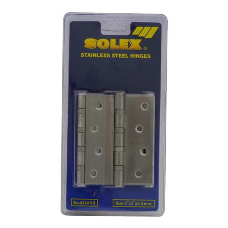 บานพับ 4 นิ้วX3 นิ้ว SOLEX 4324SS3EA SS P3 แข็งแรง ทนทานต่อการใช้งาน
