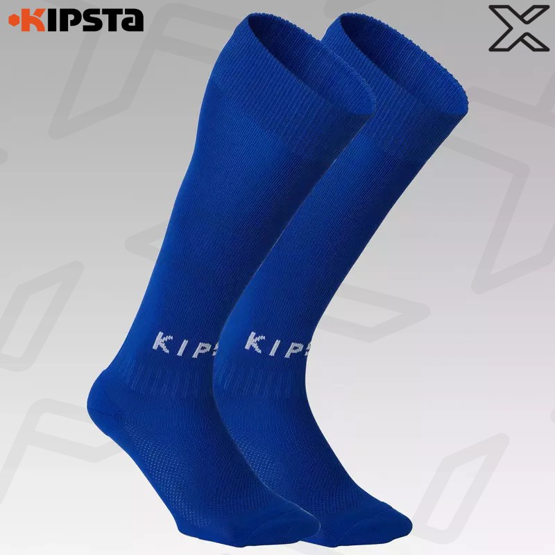KIPSTA ถุงเท้าฟุตบอลสำหรับผู้ใหญ่รุ่น F100 (สีน้ำเงิน)