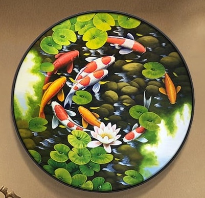 ปลาคราฟ มงคล ชุดปักครอสติส พิมพ์ลาย ครอสติสจีน งานฝีมือทำที่บ้าน DIY