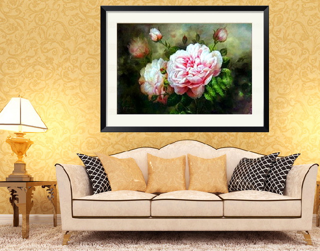 วิวน้ำตก ชุดปักครอสติช พิมพ์ลาย ครอสติสจีน งานฝีมือ DIY