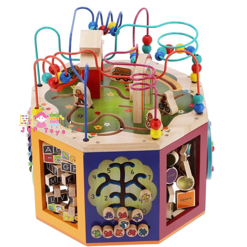 Todds & Kids Toys by JKP Toys กล่องกิจกรรมไม้ 9 ด้าน ของเล่นไม้เสริมพัฒนาการ ของเล่นเด็ก