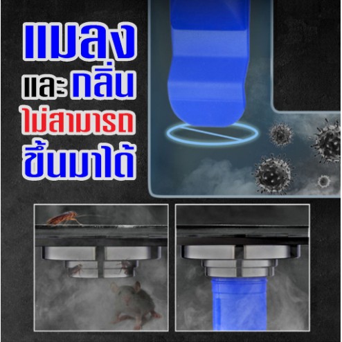 ลิโคนท่อระบายน้ำ ดับกลิ่นห้องน้ำห้องครัว ที่ปิดท่อน้ำ กันแมลงขึ้นจากท่อ ซิลิโคนกันกลิ่น กันแมลง สีน้ำเงิน