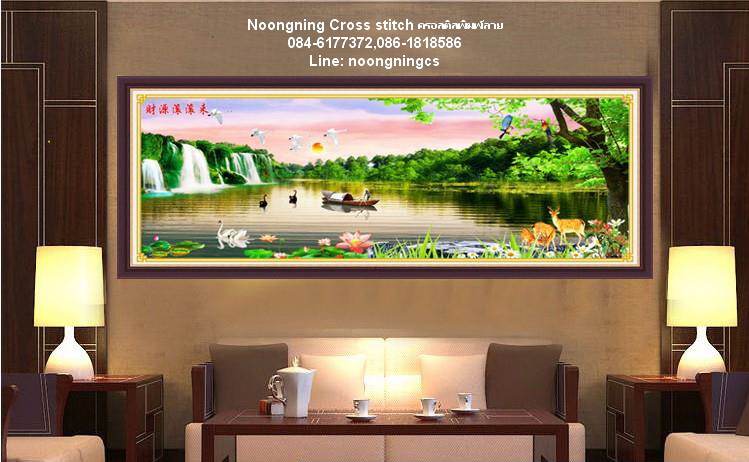 นาฬิกาดอกไม้ ชุดปักครอสติช พิมพ์ลาย ครอสติสจีน งานฝีมือ DIY