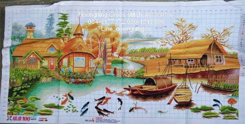 ตัวอักษรจีน ชุดปักครอสติช พิมพ์ลาย ครอสติสจีน งานฝีมือ DIY