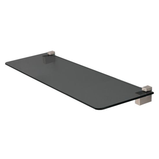 KASSA HOME ชั้นวางกระจกพร้อมขารับ รุ่น RECT-RG620B ขนาด 61 x 21 x 3 ซม. สีดำ - ใส สวยงาม โดดเด่น ดูทันสมัย