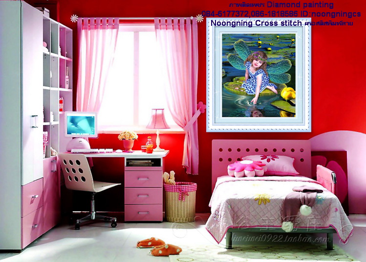 แมวเหมียว ครอสติสคริสตัล Diamond painting โมเสก ภาพติดเพชร งานฝีมือ DIY