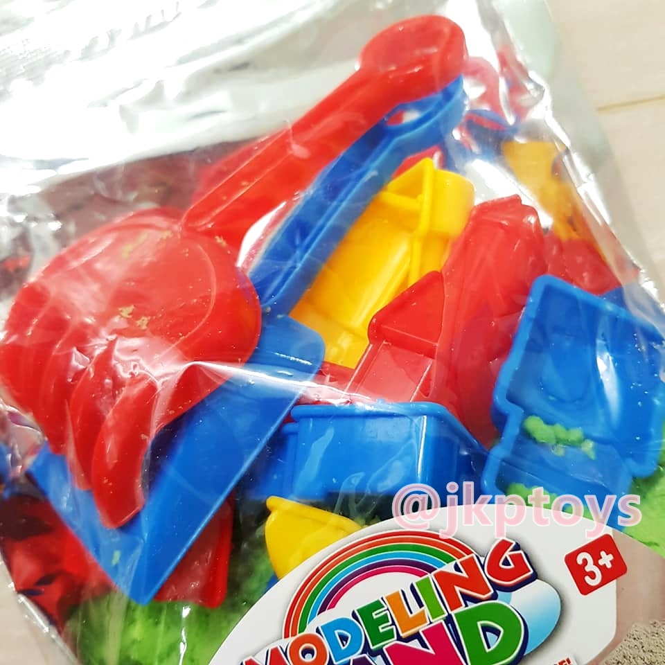 ของเล่นเสริมพัฒนาการ ชุดทรายนิ่ม ทรายวิทยาศาสตร์ พร้อมเเม่พิมพ์ลายปราสาท 1000 กรัม + อุปกรณ์