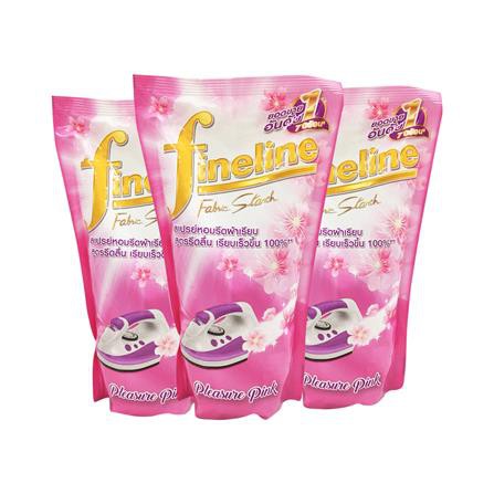 รีฟิลน้ำยารีดผ้าชนิดเติม FINELINE 800 มล. สีชมพู แพ็ค 3 ชิ้น กลิ่นหอม สดชื่น กระปรี้กระเปร่า