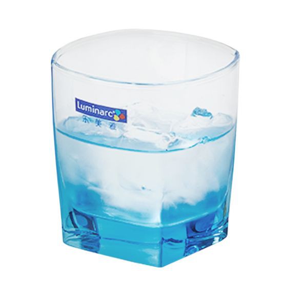 LUMINARC แก้วน้ำทรงป้อม STERLING ICE รุ่น 5804 ขนาด 10 ออนซ์ สีฟ้า ปลอดภัยสำหรับใส่อาหารทั่วไป ทำความสะอาดง่าย
