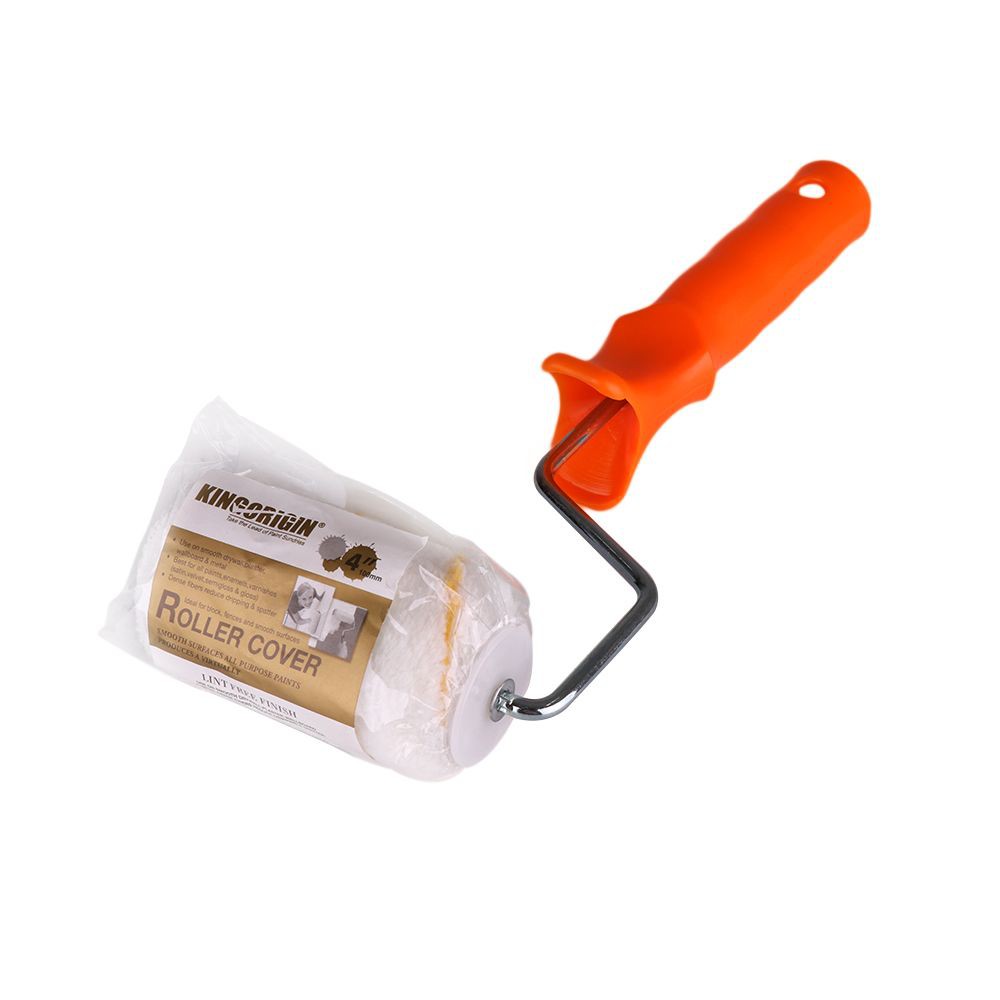 ลูกกลิ้งขาวคาดเหลือง KINGORIGIN R03 4 นิ้ว อุปกรณ์ทาสีPAINT ROLLER KINGORIGIN R03 4"
