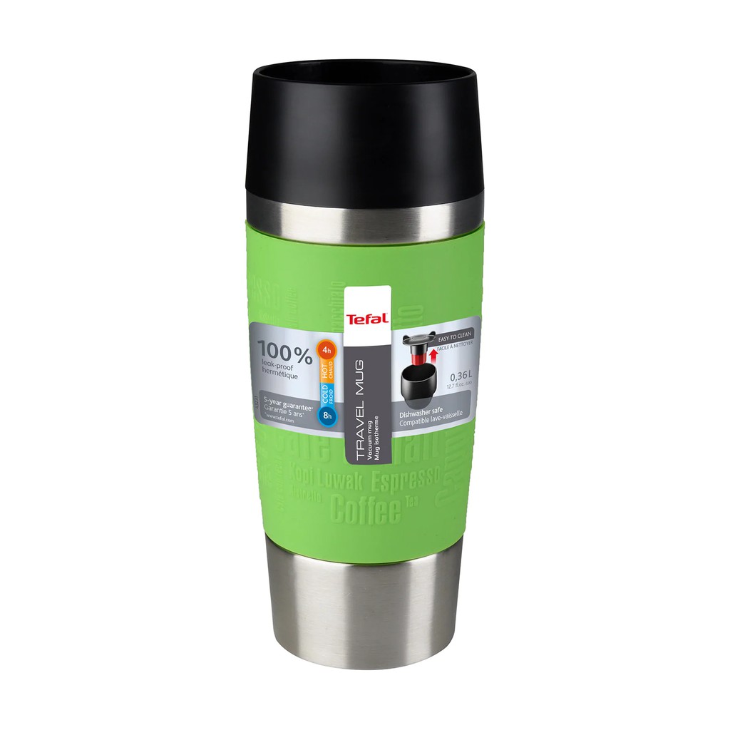TEFAL แก้วน้ำเก็บอุณหภูมิ รุ่น TRAVEL MUG ขนาด 0.36 ลิตร สีเขียว