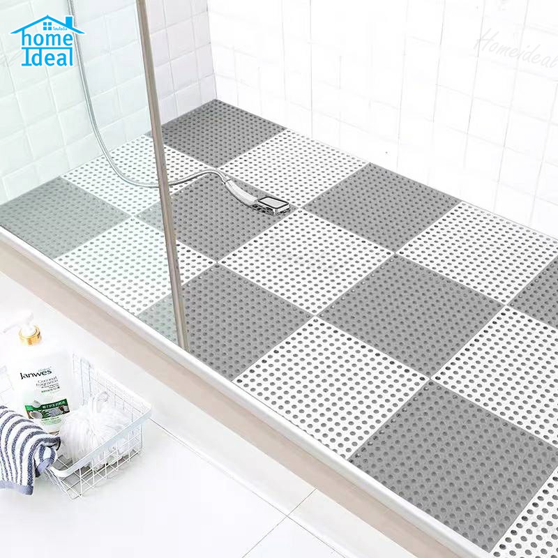 homeideal H630 พรมกันลื่นลายวงกลม พรมห้องน้ำ พรมปูพื้นห้องน้ำ แผ่นกันลื่น ที่รองพื้นในห้องครัว พรม พรมเช็ดเท้า