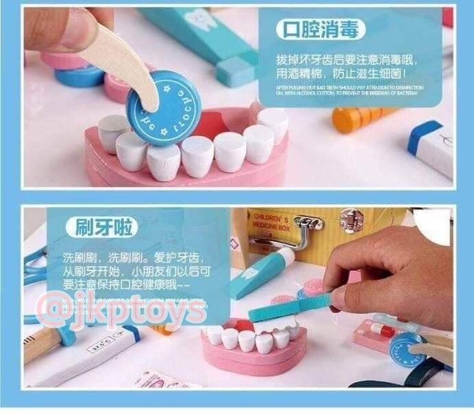 Todds & Kids Toys ของเล่นไม้เสริมพัฒนาการ ชุดคุณหมอกล่องไม้ (Doctor Set)