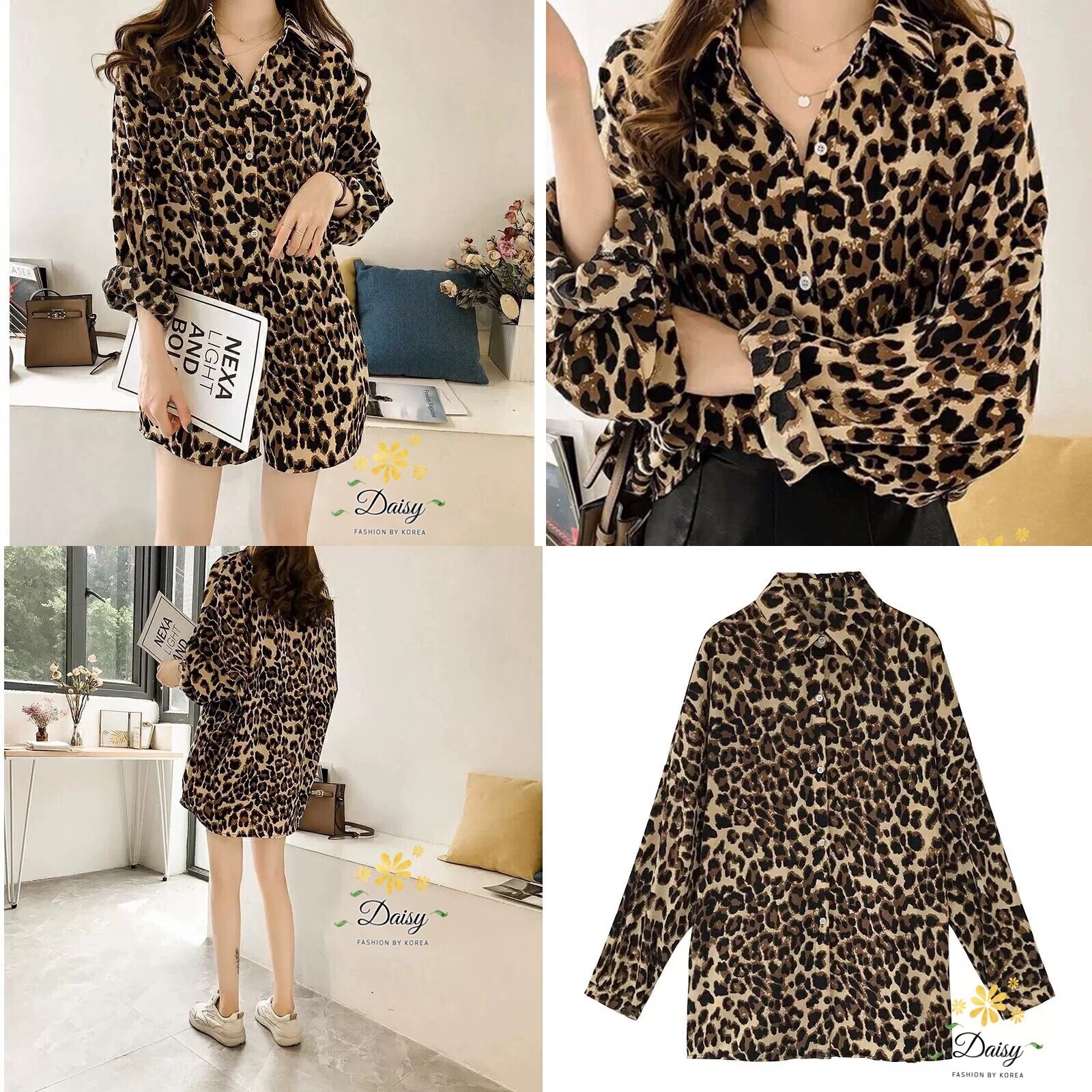 SaLe++++B2985**เสื้อเชิตลายเสือ แบบเสื้อตัวยาวผ้าคอตตอนทึบแสง ผ้าหนานิ่ม ตัวยาวคลุมสะโพก แมทง่าย ใส่กับยีนส์หรือใส่กับเลกกิ้งได้ค่ะ งานสวยค่ะ เหมาะใส่กับยีนส์ เสื้อกระดุมหน้ายาวค่ะ 🌟ลายเสือ อก 40’’ ยาว 31 🌟ผ้าใส่สบาย ทรงใส่ง่าย งานสวยค่ะ