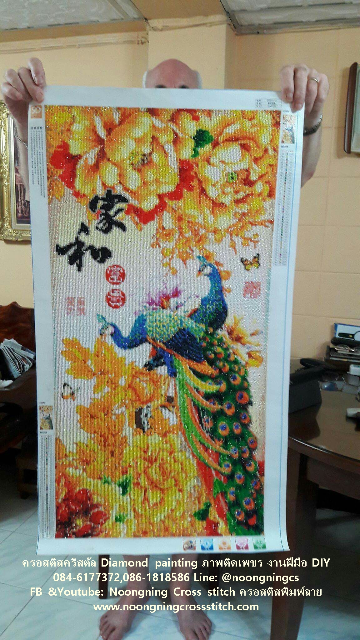 ปลาทอง ครอสติสคริสตัล Diamond painting โมเสก ภาพติดเพชร งานฝีมือทำที่บ้าน DIY