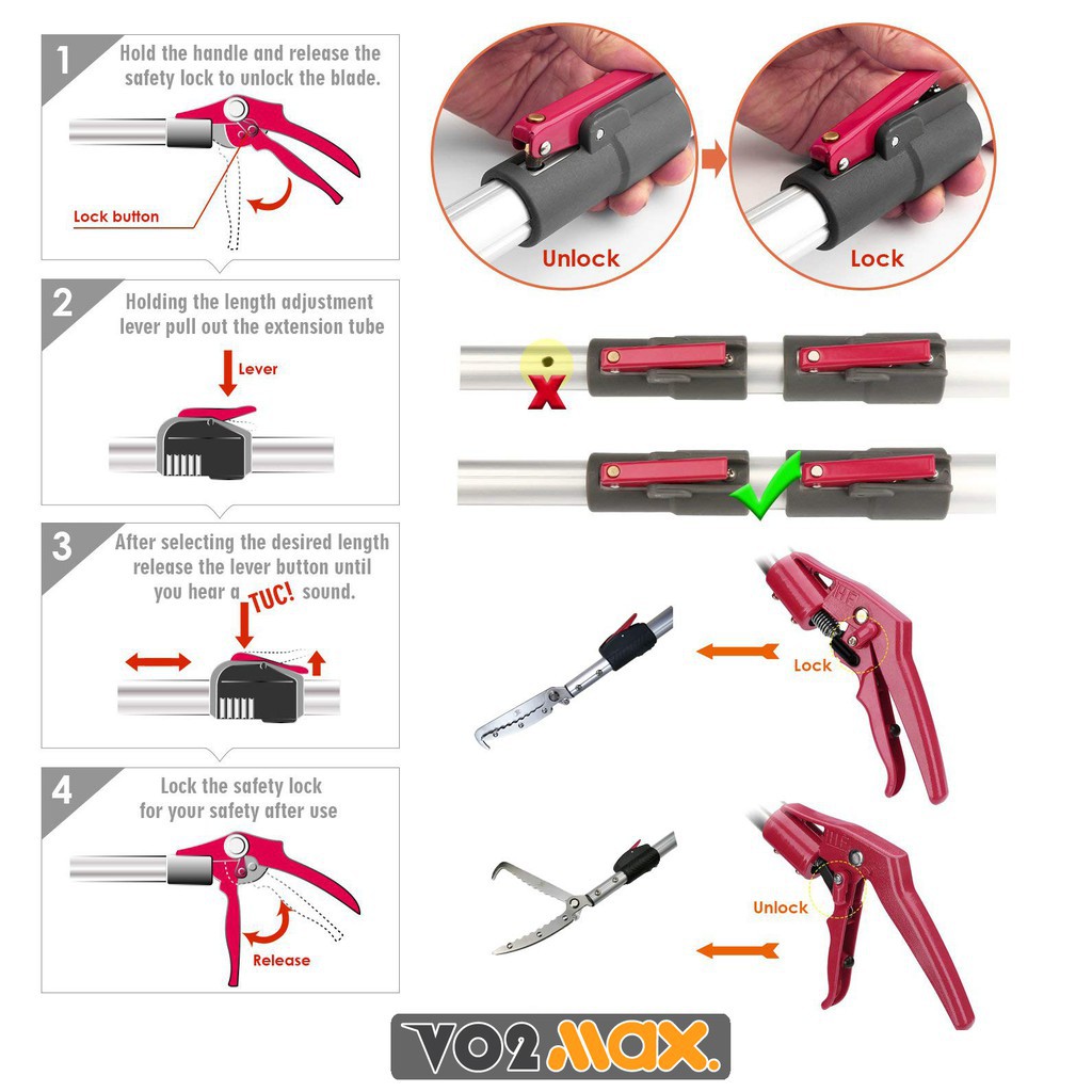 รุ่นใหม่ อุปกรณ์จับงู คีมจับงู ที่จับงู ไม้จับงู ยาว 1.1-1.5 เมตร ยืดหดได้ ฟรีถุงมือและถุงผ้าสำหรับจับงู มูลค่า350บาท