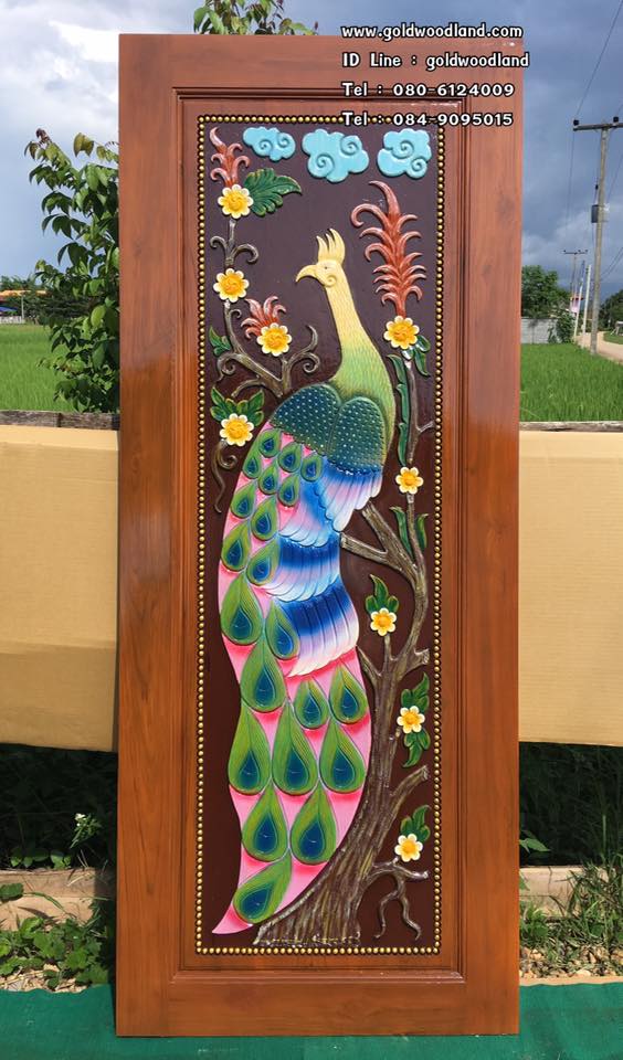 ประตูไม้สักบานเดี่ยว GB - 64