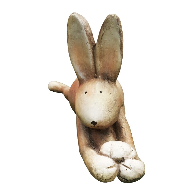 🐰🐇รูปปั้นกระต่ายโยคะท่านักรบตกแต่งสวน🐰🐇 FONTEสีน้ำตาล แต่งสวน ตุ๊กตาแต่งสวน รูปปั้นแต่งสวน รูปปั้นกระต่าย