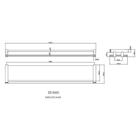 หิ้ง ZS-5005 สเตนเลส ชั้นวางของ ชั้นวางของในห้องน้ำ