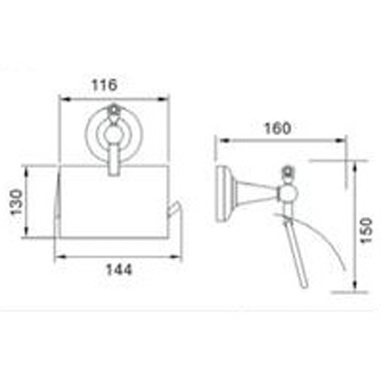 อุปกรณ์ในห้องน้ำ ห้องน้ำ ที่ใส่กระดาษชำระ HAFELE 580.40.040 สีโครม TISSUE HOLDER HAFELE 580.40.040 CHROME