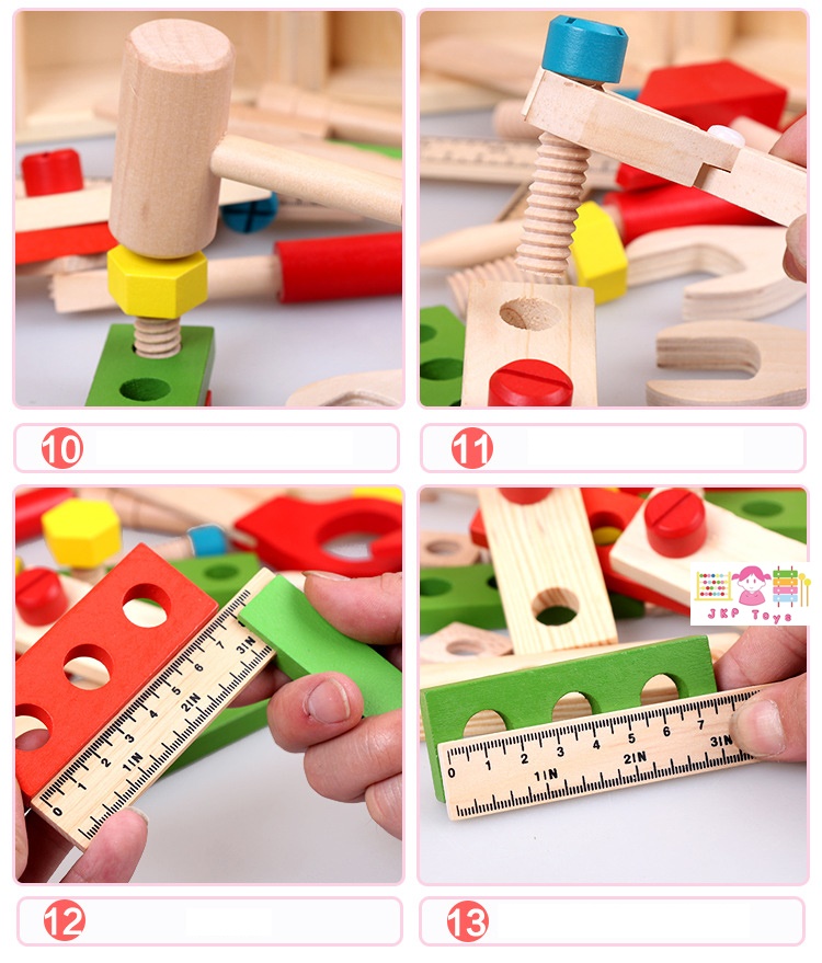 ของเล่นไม้เสริมพัฒนาการ กล่องไม้เครื่องมือช่าง