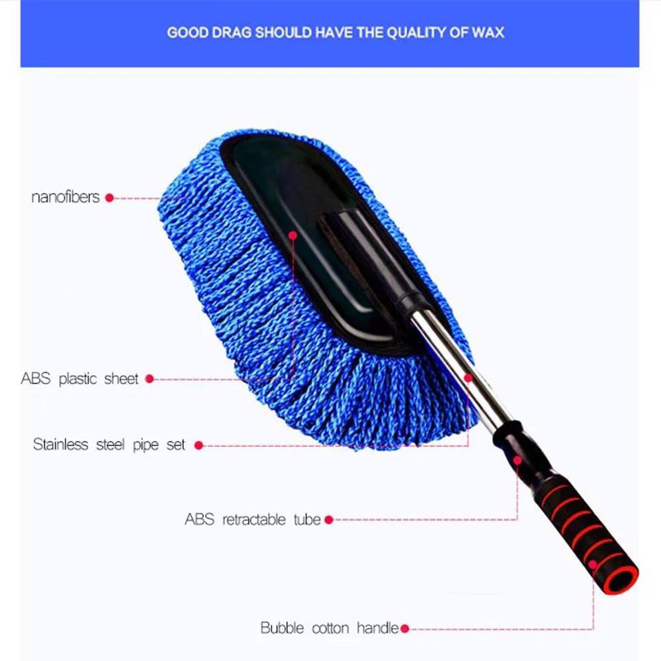 Gion - ไม้ปัดฝุ่นรถยนต์ ผ้าไมโครไฟเบอร์ ปรับขนาดได้ คละสี