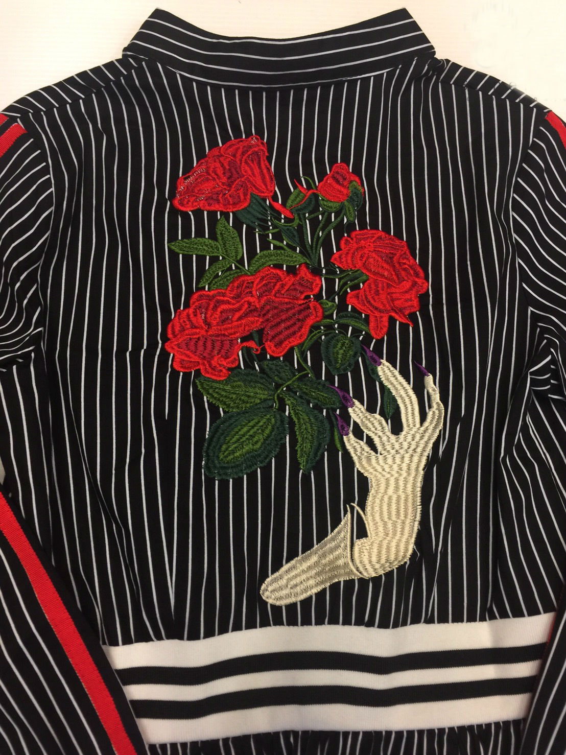 DS0049 เดรสแฟชั่น เดรสเกาหลี เดรสใส่ออกงาน เดรสลำลอง เดรสใส่เที่ยว เดรสไปงาน เดรสทำงาน เดรสสีดำ (ลายทาง)