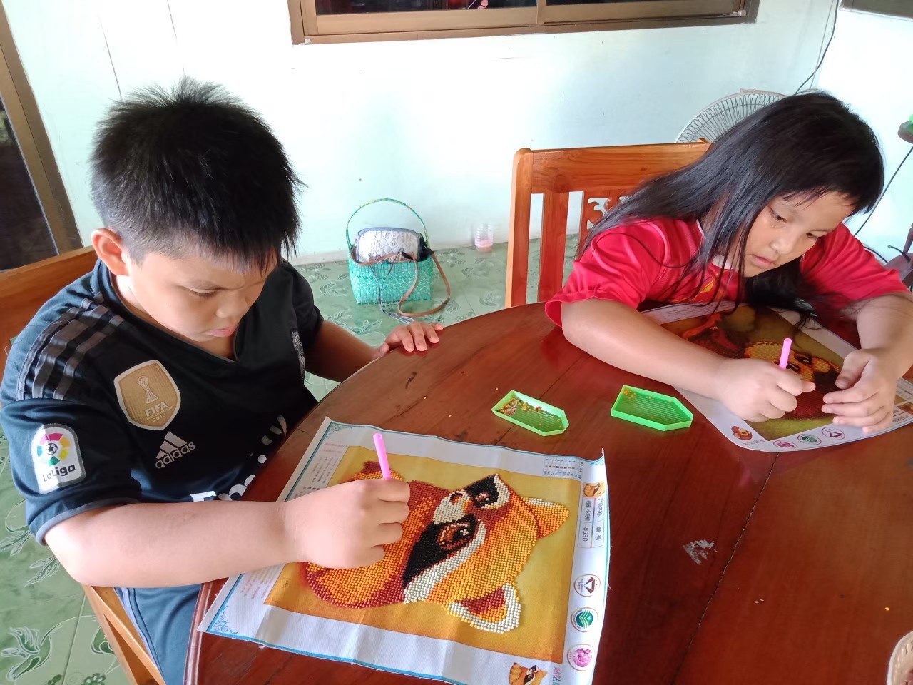 ไก่มงคล ครอสติสคริสตัล Diamond painting โมเสก ภาพติดเพชร งานฝีมือทำที่บ้าน DIY
