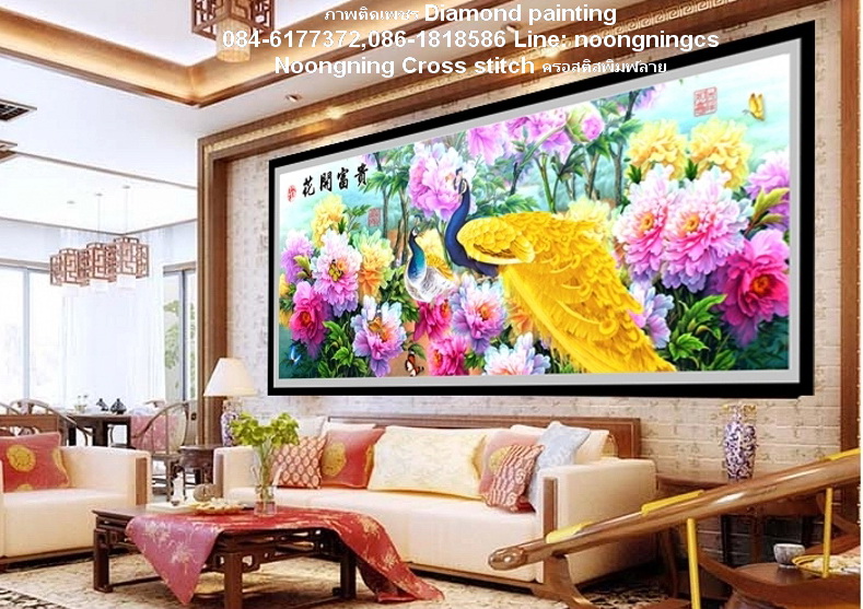 พระแม่ลักษมี เทวีแห่งความมั่งคั่งร่ำรวย และความรักที่บริบูรณ์ ภครอสติสคริสตัล Diamond painting โมเสก ภาพติดเพชร งานฝีมือ DIY