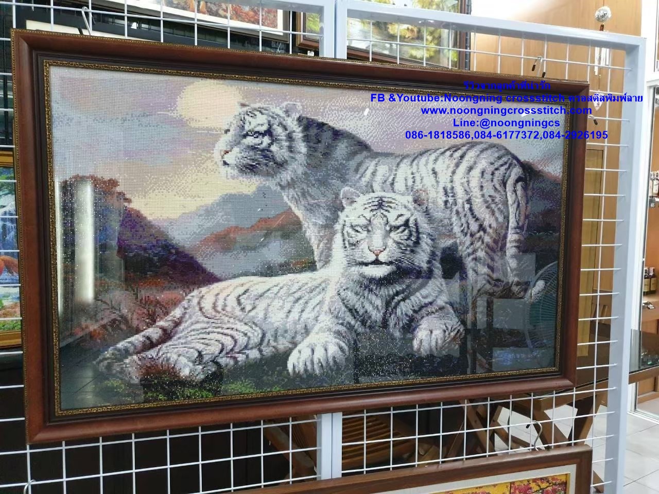 ต้นไม้4ฤดู ครอสติสคริสตัล Diamond painting โมเสก ภาพติดเพชร งานฝีมือทำที่บ้าน DIY