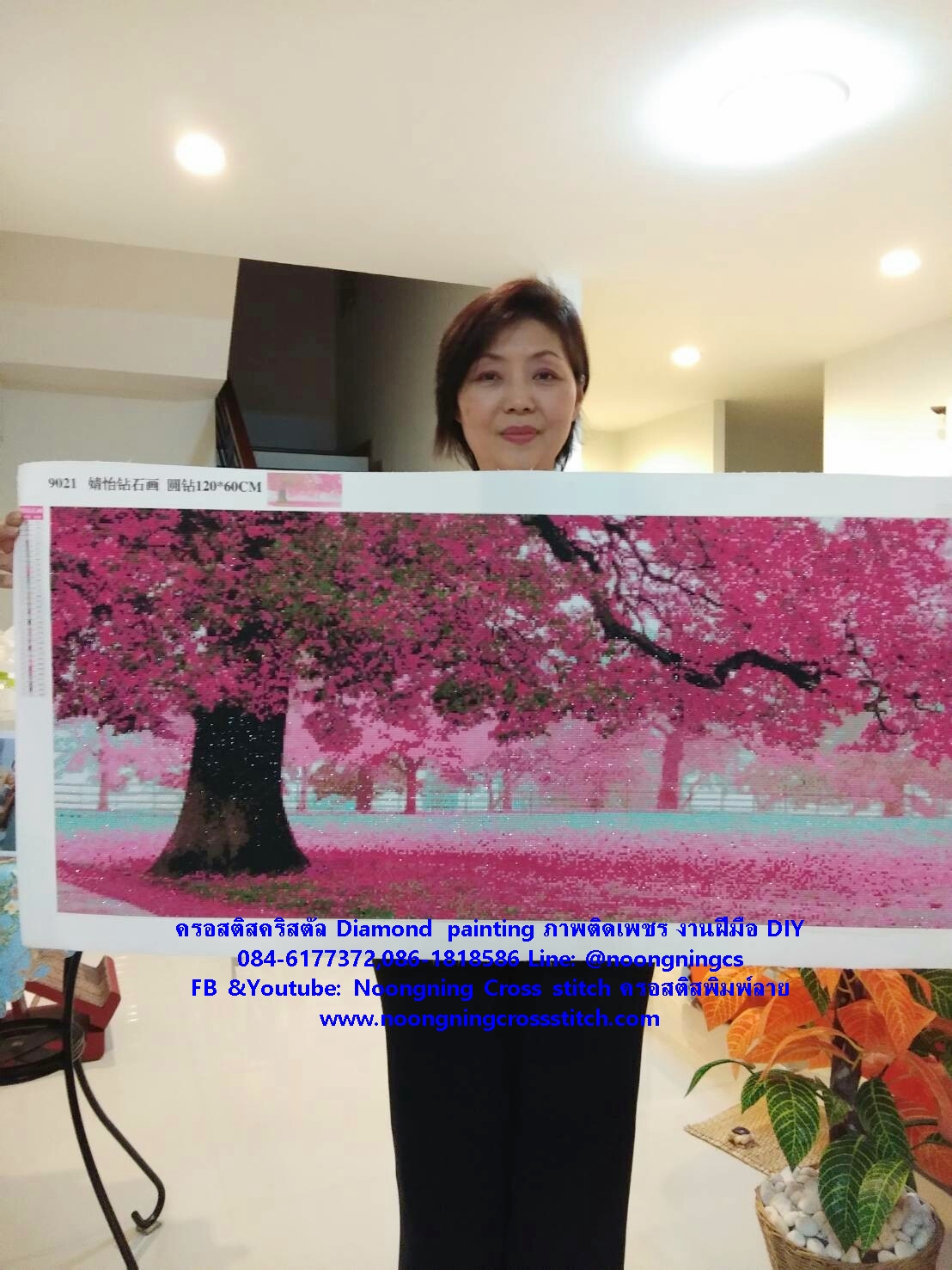 มังกรทอง ครอสติสคริสตัล Diamond painting โมเสก ภาพติดเพชร งานฝีมือทำที่บ้าน DIY