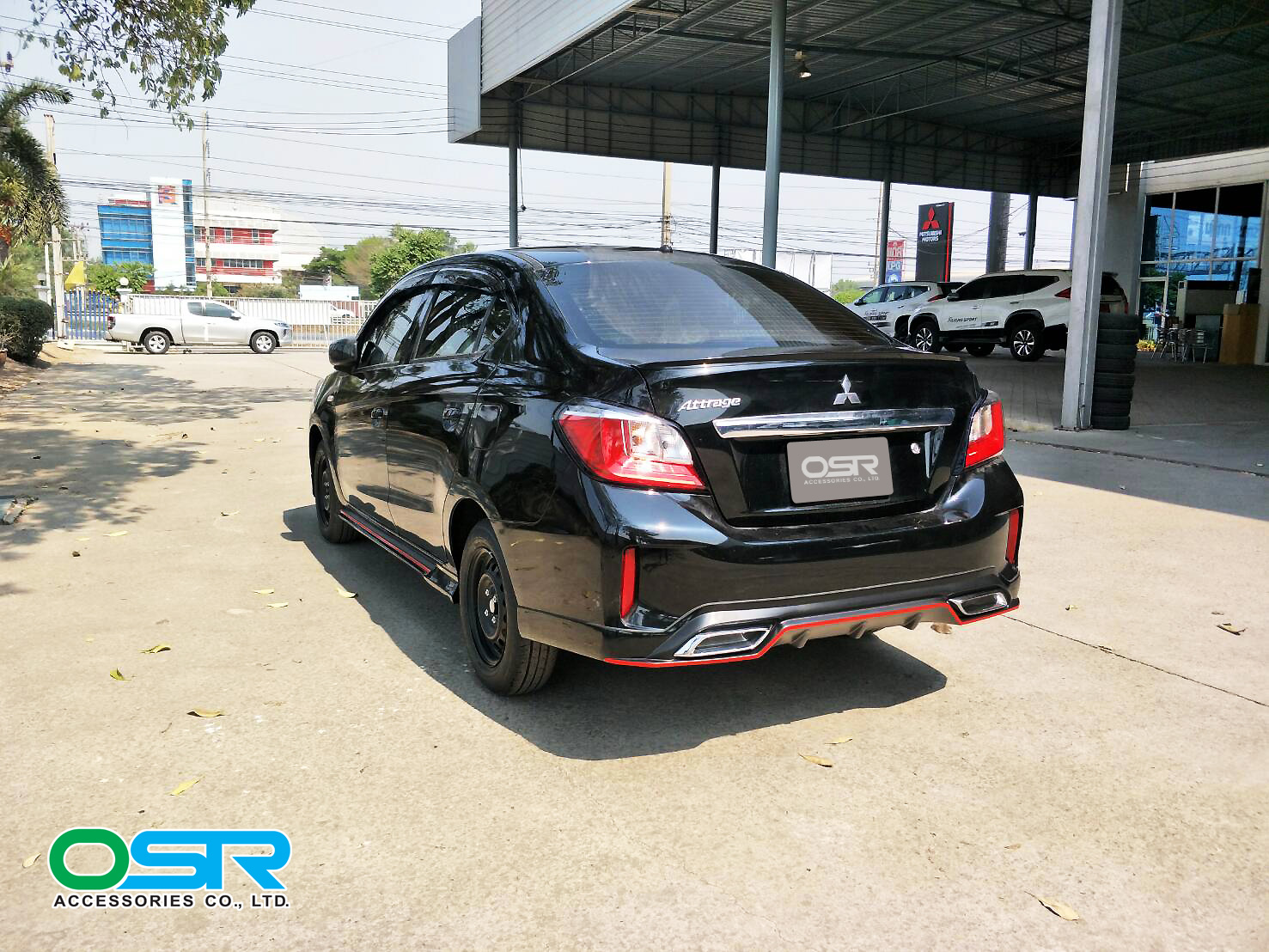 ชุดแต่งรถ สเกิร์ต-สปอยเลอร์ New Mitsubishi Attrage 2020 ทรง SR-Limited By OSR