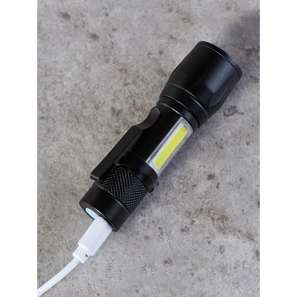 !!สินค้าขายดี!! ไฟฉาย LED ชาร์จได้ ไฟฉาย 3 โหมดแบบพกพา Portable LED Flashlight
