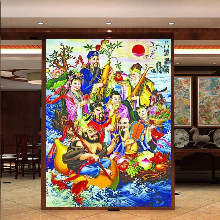 เจ้าแม่กวนอิมนั่งกิเลน ครอสติสคริสตัล Diamond painting โมเสก ภาพติดเพชร งานฝีมือทำที่บ้าน DIY