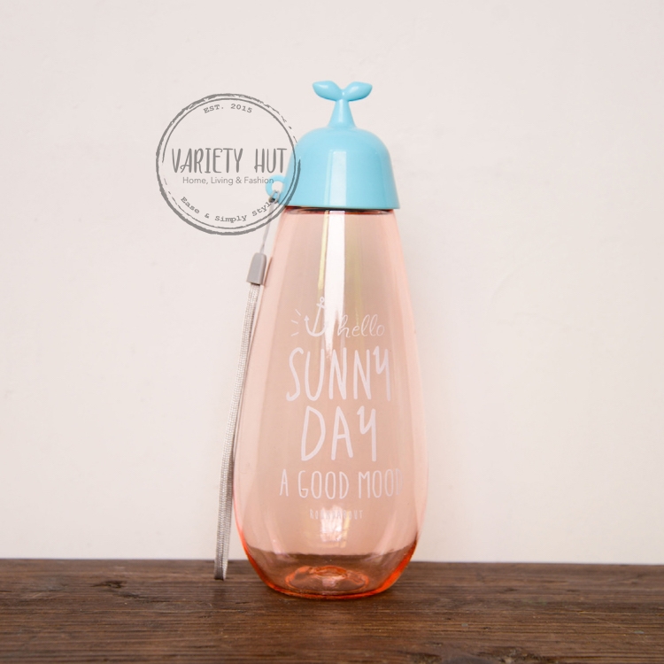 ขวดน้ำน่ารักๆ ขวดน้ำดื่มพกพา ขวดใส่ได้ทั้งน้ำร้อน-เย็น สีชมพู