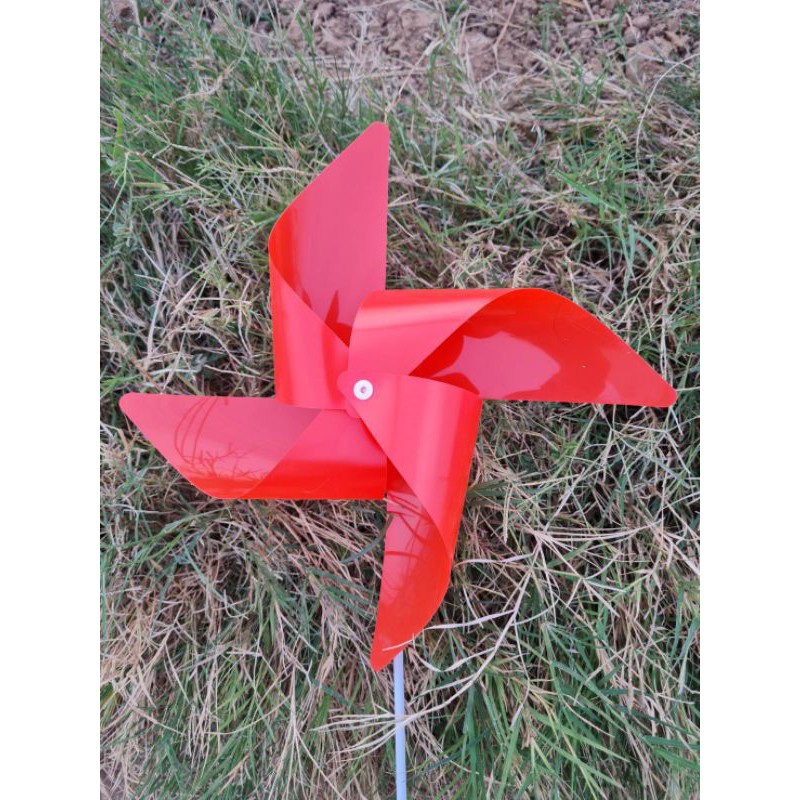 กังหันลมพลาสติก 4 แฉก ขนาด 23 CM กังหันสี กังหันพลาสติก ใช้ประดับบ้าน ประดับสวน