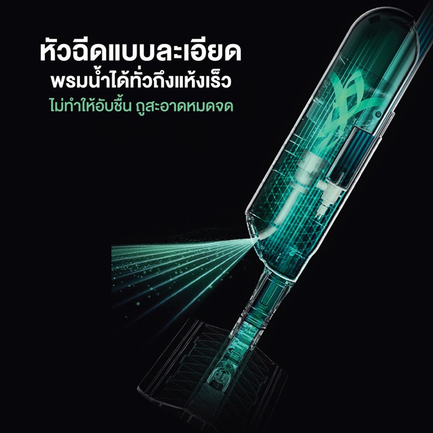E-mozaza ไม้ถูพื้นไอน้ำแบบสเปรย์ Spray Mop ไม้ถูบ้าน ไม้ถูรีดน้ำ ม็อบถูพื้น ไม้ทำความสะอาด ที่ถูพื้น