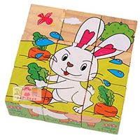 จิ๊กซอว์ไม้ลูกเต๋าลายสัตว์