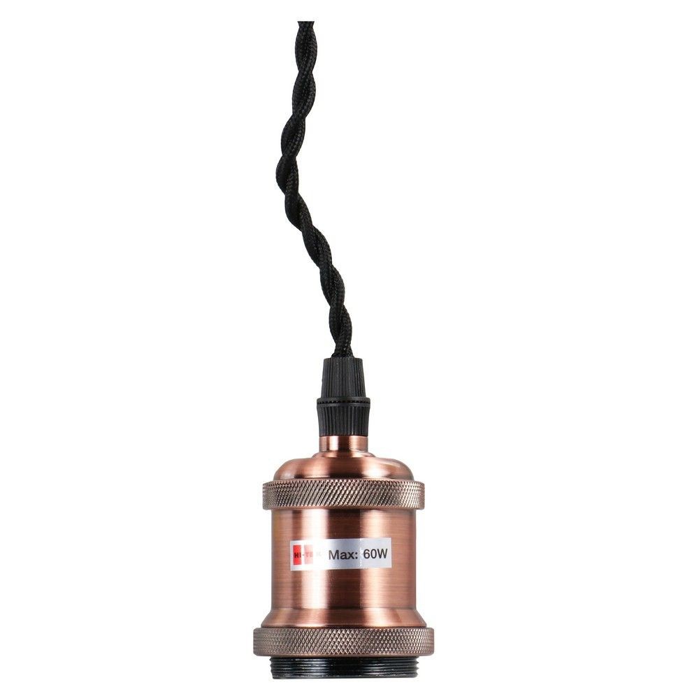 ชุดขั้วหลอดวินเทจ CHAIN HI-TEK E27 สีทองแดง RETRO LAMP HOLDER SET CHAIN HI-TEK E27 COPPER