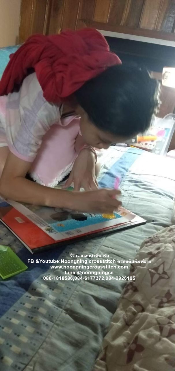 ฝูงเสือโคร่ง ครอสติสคริสตัล Diamond painting โมเสก ภาพติดเพชร งานฝีมือทำที่บ้าน DIY