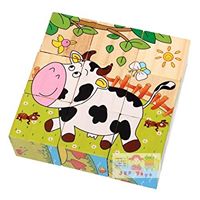 จิ๊กซอว์ไม้ลูกเต๋าลายสัตว์